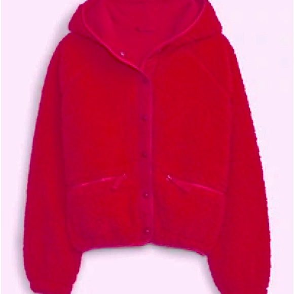NWT Gap kids magenta Sherpa jacket size large (10) - Picture 3 of 6